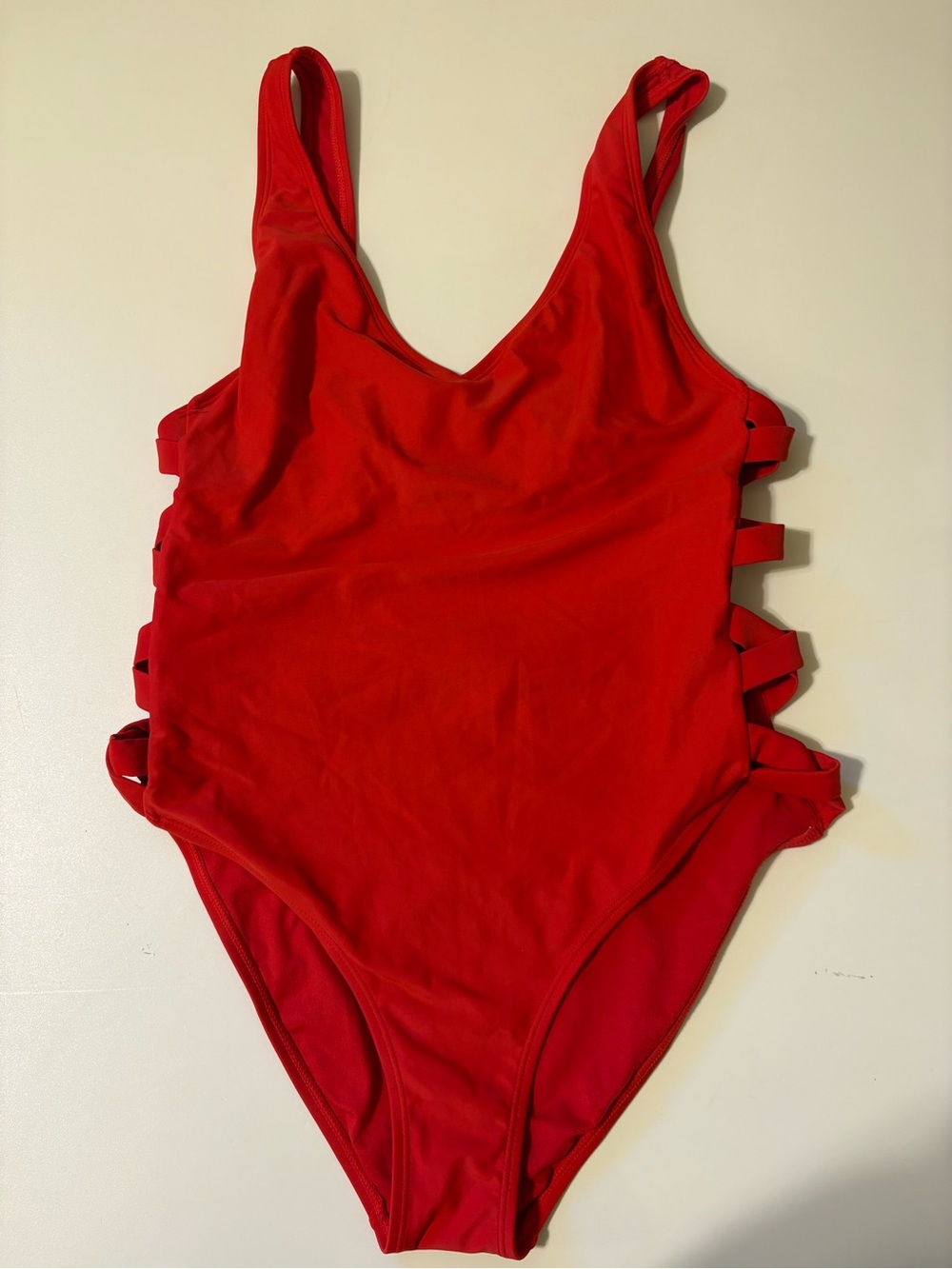 Xhilaration Bright Red One-Piece Swimsuit